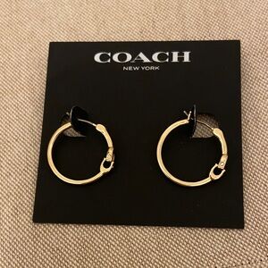 Coach Elegant Gold Hoop Earrings